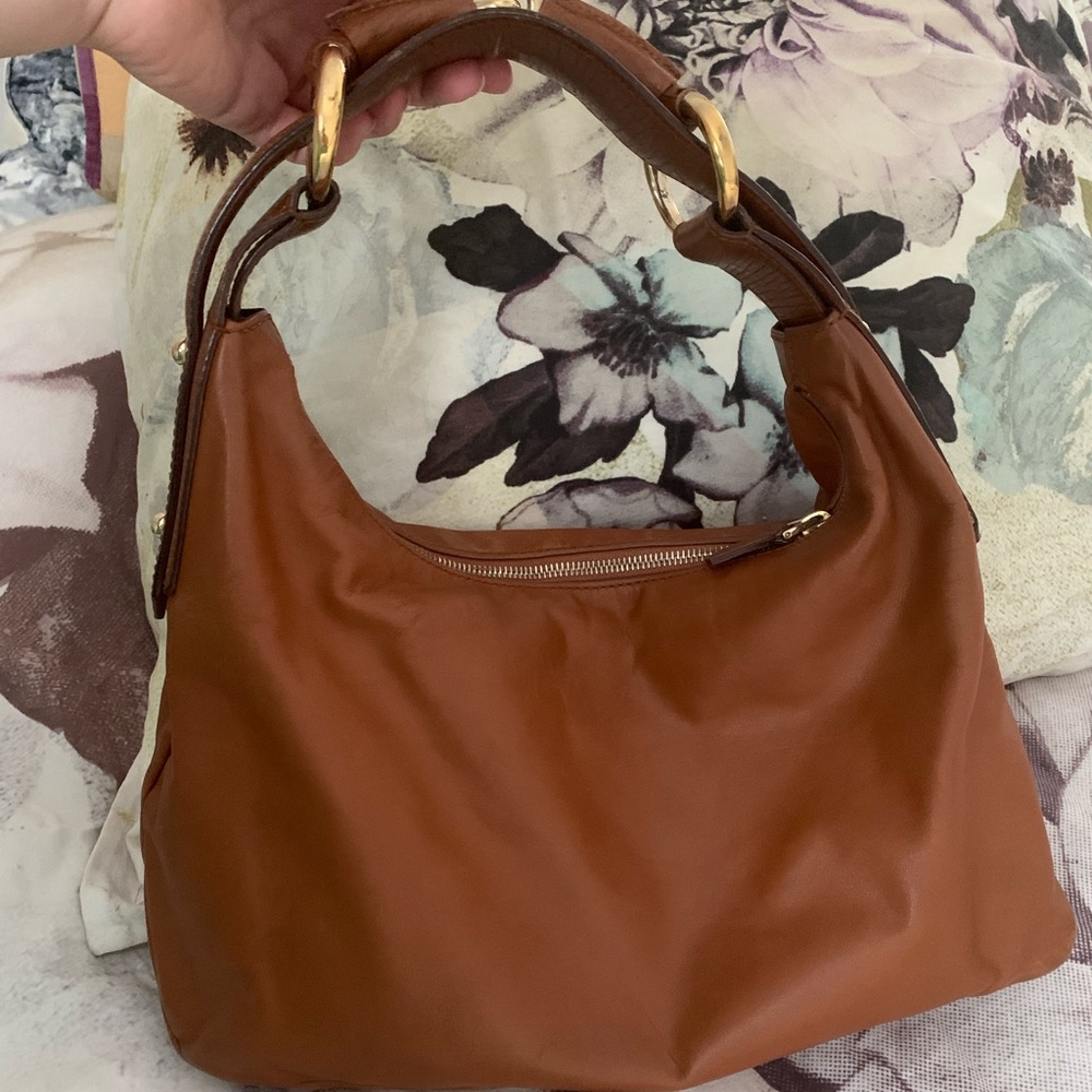 Gucci Medium brown leather horsebit hobo